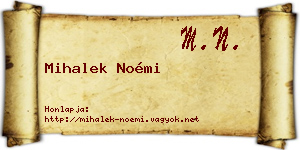 Mihalek Noémi névjegykártya